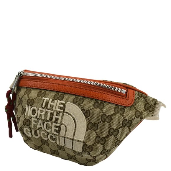 GUCCI  X North Face Canvas Waist Belt Bag Beige - Picture 7 of 15